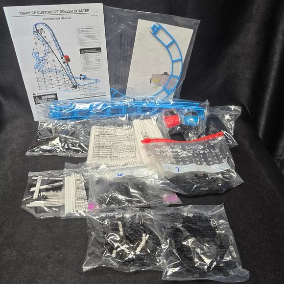 FAO Schwarz Roller Coaster Build Set 736 Piece Buildable Coaster - Picture 4 of 8